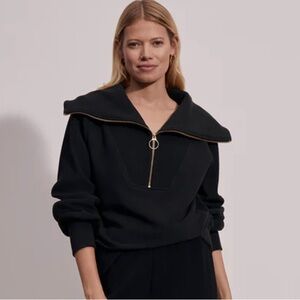 VARLEY Vine Half Zip Sweater Oversized Black Small